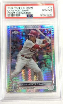 2022 Topps Chrome 19 Lars Nootbaar Prism Refractor PSA 10