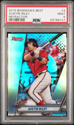 2019 Bowman's Best 4 Austin Riley Refractor PSA 9