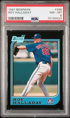 1997 Bowman 308 Roy Halladay PSA 8