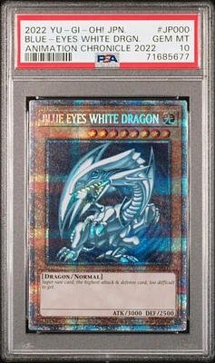 2022 Yu-gi-oh! Japanese Animation Chronicle 2022 Jp000 Blue Eyes White Dragon PSA 10