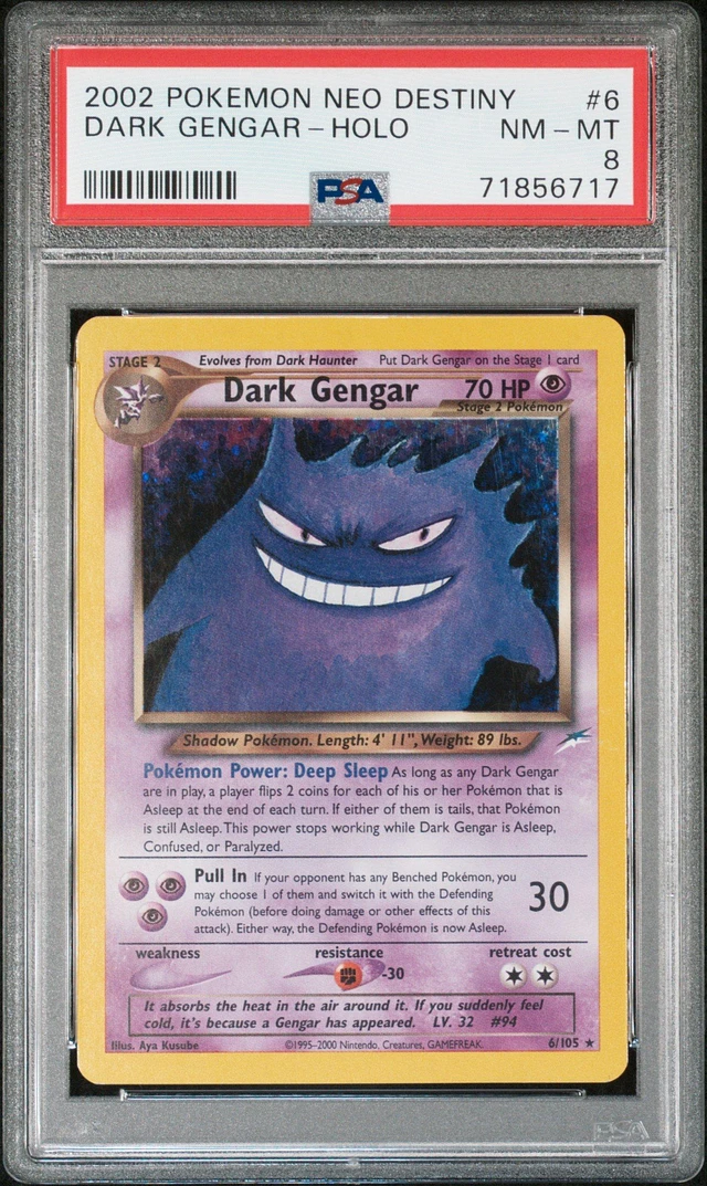 GameStop 2002 Pokemon Neo Destiny 6 Dark Gengar-holo PSA 8 | MainPlace Mall