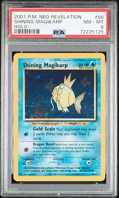 2001 Pokemon Neo Revelation 66 Shining Magikarp PSA 8