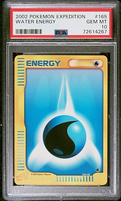 2002 Pokemon Expedition 165 Water Energy PSA 10