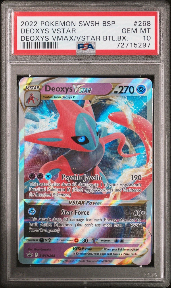 GameStop 2022 Pokemon Swsh Black Star Promo 268 Deoxys Vstar 