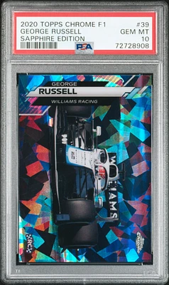 2020 Topps Chrome Formula 1 Sapphire Edition 39 George Russell PSA 10