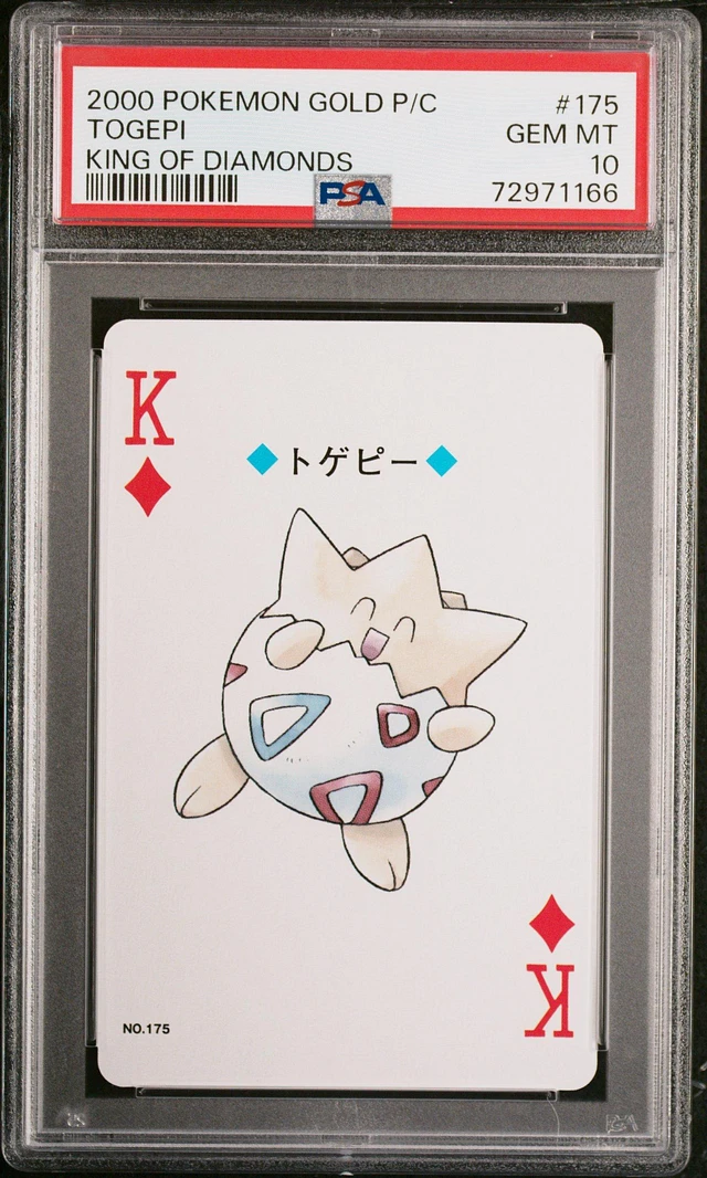 GameStop 2000 Pokemon Gold Version Playing Cards 175 Togepi King Of  Diamonds PSA 10 | Dulles Town Center