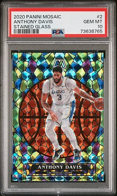 2020 Panini Mosaic Stained Glass 2 Anthony Davis PSA 10