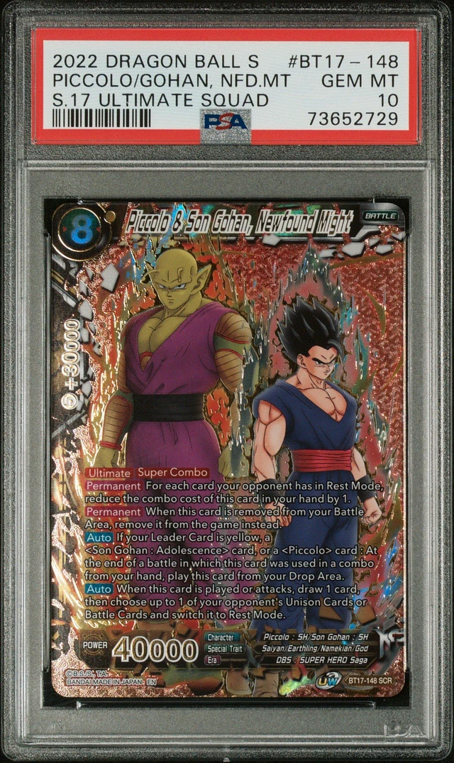 GameStop 2022 Dragon Ball Super Card Game Series 17 Ultimate Squad Bt17-148  Piccolo/gohan, Nf Mgt PSA 10 at CoolSprings Galleria in Franklin, TN
