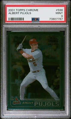 2001 Topps Chrome 596 Albert Pujols PSA 9