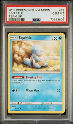 2019 Pokemon Sun & Moon Team Up Squirtle PSA 10