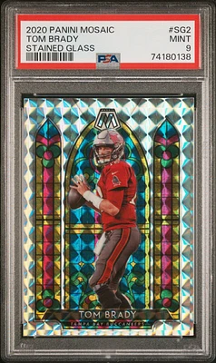 2020 Panini Mosaic Stained Glass Sg2 Tom Brady PSA 9