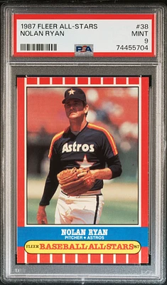 1987 Fleer Baseball All-stars 38 Nolan Ryan PSA 9