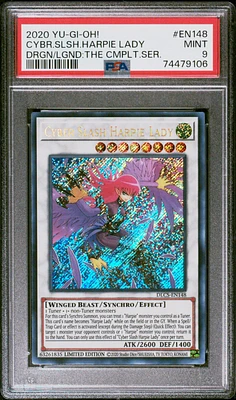 2020 Yu-gi-oh! Dragons Of Legend: The Complete Series En148 Cyber Slash Harpie Lady PSA 9