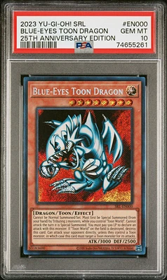 2023 Yu-gi-oh! Spell Ruler 25th Anniversary Edition En000 Blue-eyes Toon Dragon PSA