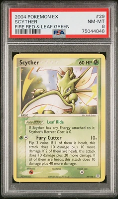 2004 Pokemon Ex Fire Red & Leaf Green 29 Scyther PSA 8