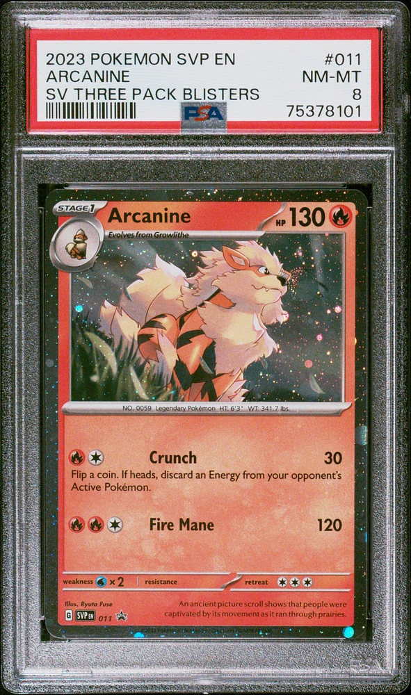 GameStop 2023 Pokemon Svp En-sv Black Star Promo 011 Arcanine 