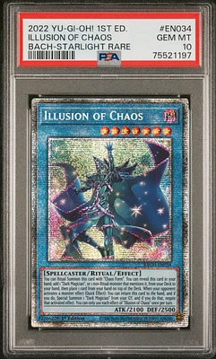 2022 Yu-gi-oh! Bach-battle Of Chaos En034 Illusion Of Chaos 1st Edition-starlight Rare PSA 10