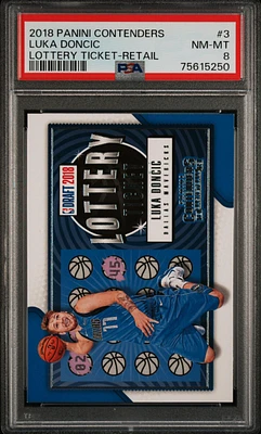 2018 Panini Contenders Lottery Ticket 3 Luka Doncic PSA 8