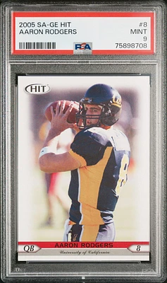 2005 Sa-ge Hit 8 Aaron Rodgers PSA 9