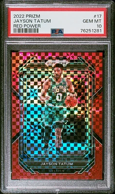 2022 Panini Prizm 17 Jayson Tatum Red Power PSA 10