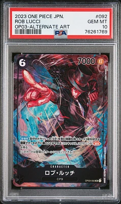 2023 One Piece Japanese Pillars Of Strength 092 Rob Lucci Alternate Art PSA 10