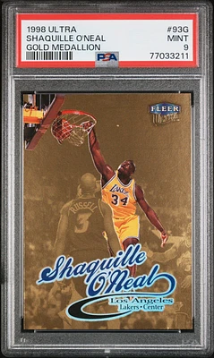 1998 Ultra 93g Shaquille O'neal Gold Medallion PSA 9