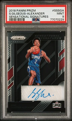 2018 Panini Prizm Sensational Signatures Sssga Shai Gilgeous-alexander PSA 9