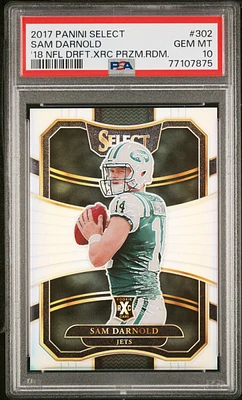 2017 Panini Select '18 Nfl Draft Xrc Prizm Redemption 302 Sam Darnold PSA 10