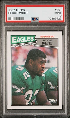 1987 Topps 301 Reggie White PSA 9