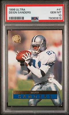 1996 Ultra 41 Deion Sanders PSA 10