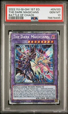 2022 Yu-gi-oh! Bach-battle Of Chaos En100 The Dark Magicians 1st Edition PSA 10