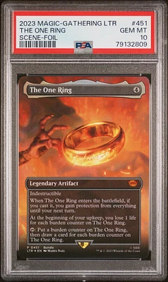 2023 Magic The Gathering Tales Of Middle-earth 451 The One Ring Scene-foil PSA