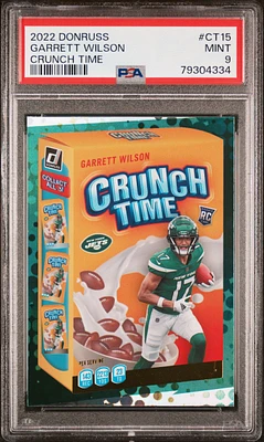 2022 Panini Donruss Crunch Time Ct15 Garrett Wilson PSA 9