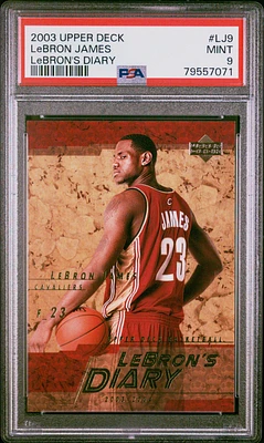 2003 Upper Deck Lebron's Diary Lj9 Lebron James PSA 9