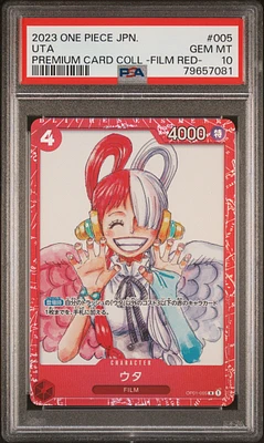 2023 One Piece Japanese Premium Card Collection -one Piece Film Red- 005 Uta PSA 10