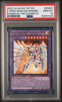 2022 Yu-gi-oh! Pote-power Of The Elements En041 Elemental Hero Shining Neos Wingman 1st Edition PSA