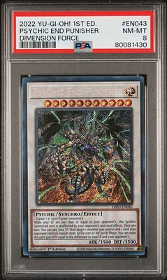 2022 Yu-gi-oh! Difo-dimension Force En043 Psychic End Punisher 1st Edition PSA 8