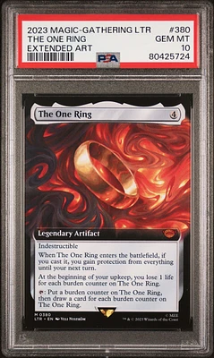 2023 Magic The Gathering Tales Of Middle-earth 380 The One Ring Extended Art PSA 10