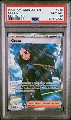 2023 Pokemon Obf En-obsidian Flames Geeta PSA