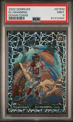 2022 Panini Donruss Downtown Dt-em Eli Manning PSA 9