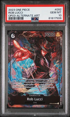 2023 One Piece Pillars Of Strength Rob Lucci Alternate Art PSA 10