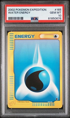 2002 Pokemon Expedition 165 Water Energy PSA 10