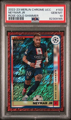 2022-23 Topps Merlin Chrome Uefa Club Competitions 103 Neymar Jr PSA 10