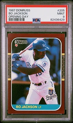 1987 Donruss Opening Day 205 Bo Jackson PSA 9