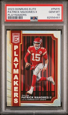 2023 Panini Donruss Elite Playmakers Pm15 Patrick Mahomes Ii PSA 10