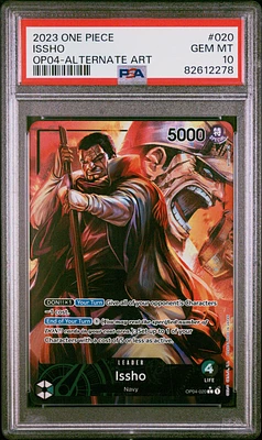 2023 One Piece Kingdoms Of Intrigue 020 Issho Alternate Art PSA 10