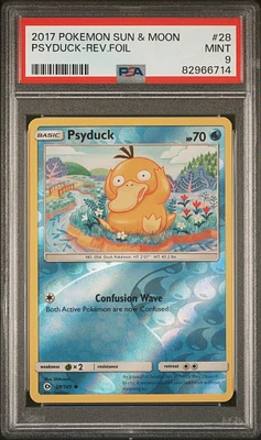 2017 Pokemon Sun & Moon 28 Psyduck PSA 9