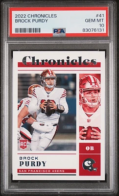 2022 Panini Chronicles 41 Brock Purdy PSA 10