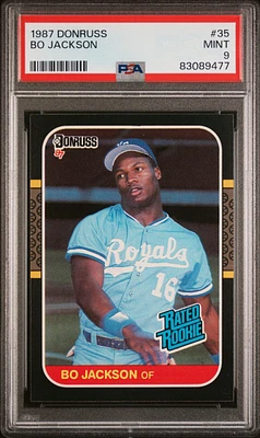 1987 Donruss 35 Bo Jackson PSA 9