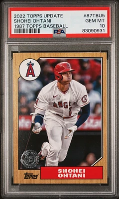 2022 Topps Update 1987 Topps Baseball 87tbu5 Shohei Ohtani PSA 10